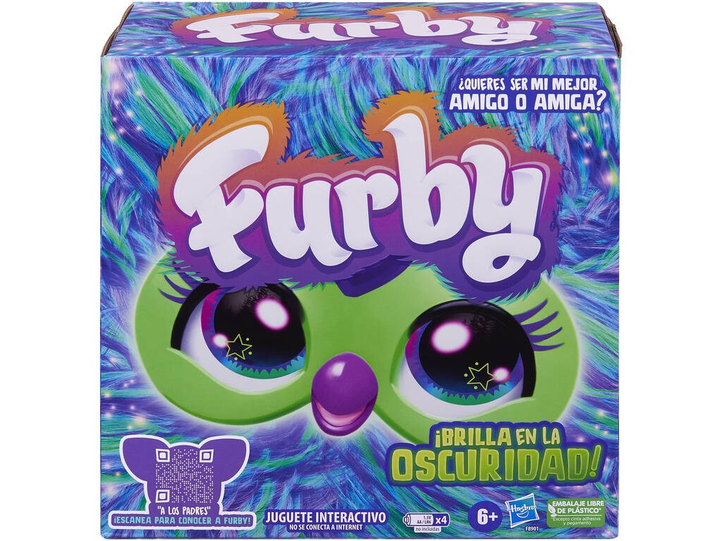 Furby Peluche Interactivo Brillo en la Oscuridad Hasbro F8901