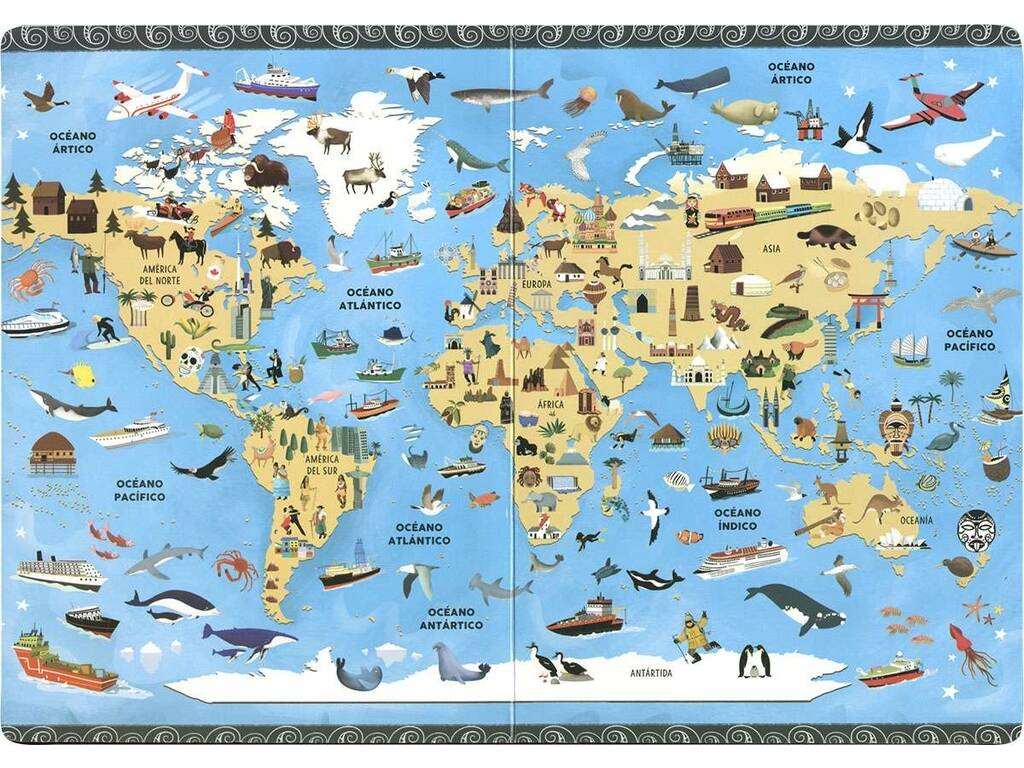 Livre Atlas Puzzle du Monde. Les Continents