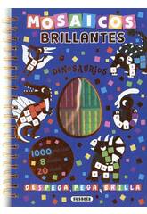 Livro Crea e Colorea Livro os Dinossauros com Mosaicos Brilhantes