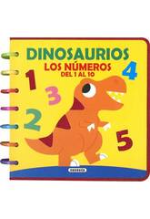 Livre en feutre pour toucher les dinosaures Les chiffres de 1  10