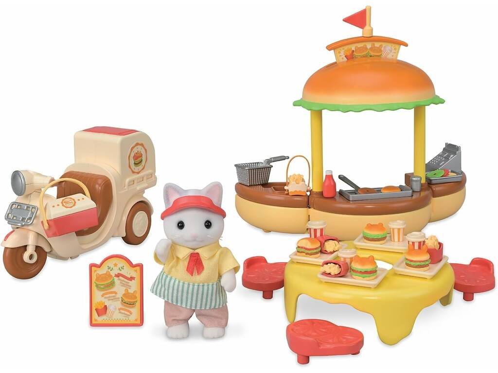 Sylvanian Families Hamburgerstand von Epoch zu stellen 5757