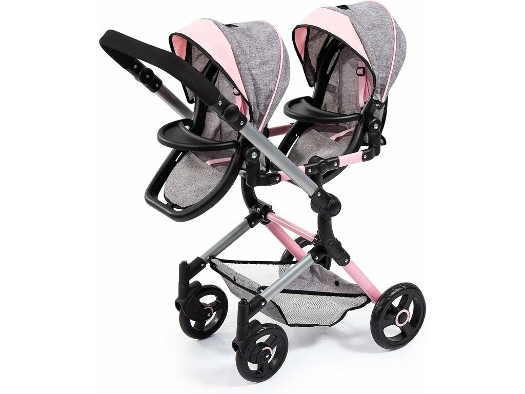 Carro de Muñecas Bebé Paseo Twin Neo Mariposas Plegable Reig 26233AA