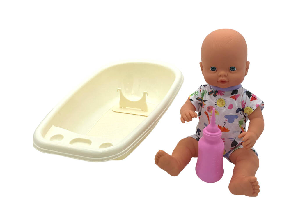 35 cm große Pipí Babypuppe mit Badewanne und Fläschchen