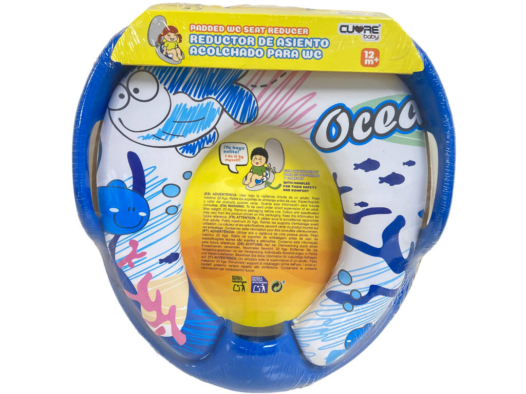 Adaptateur de toilette souple avec poignées, modèle Ocean