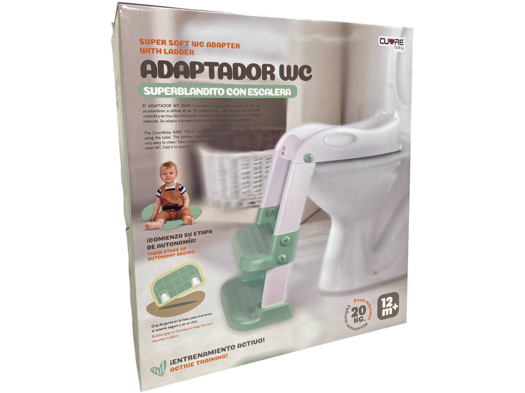 Adaptador WC Superblandito con Escalera Verde y Diseño Océano