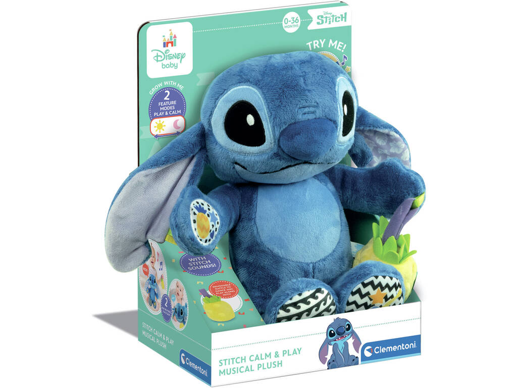 Stitch Peluche Musical Calma y Juega Clementoni 17987