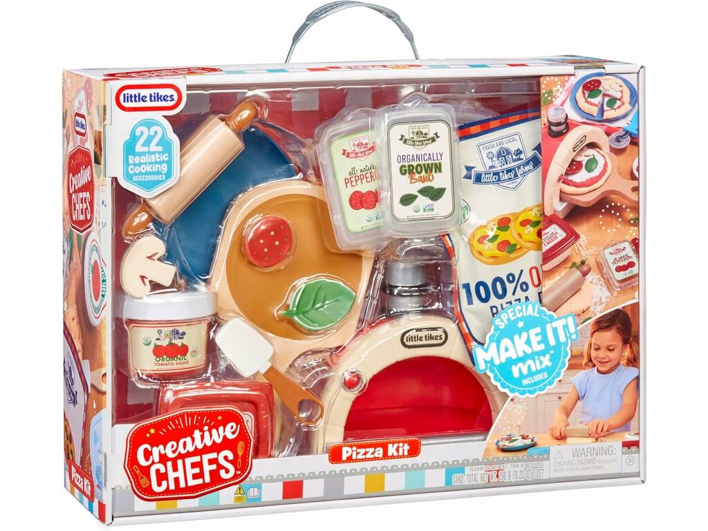 Creative Chefs Kit para Pizza Little Tikes com Acessórios