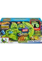 Hot Wheels Monster Trucks Glow In The Dark Ooze Battle Mattel HPN72