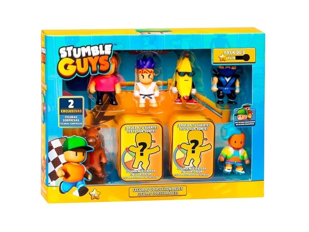 Stumble Guys Pack de 8 Figuras