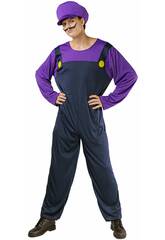 Costume de plombier adulte Costume violet Taille M