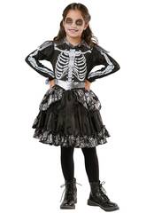 Costume da scheletro stregato Bambina taglia S