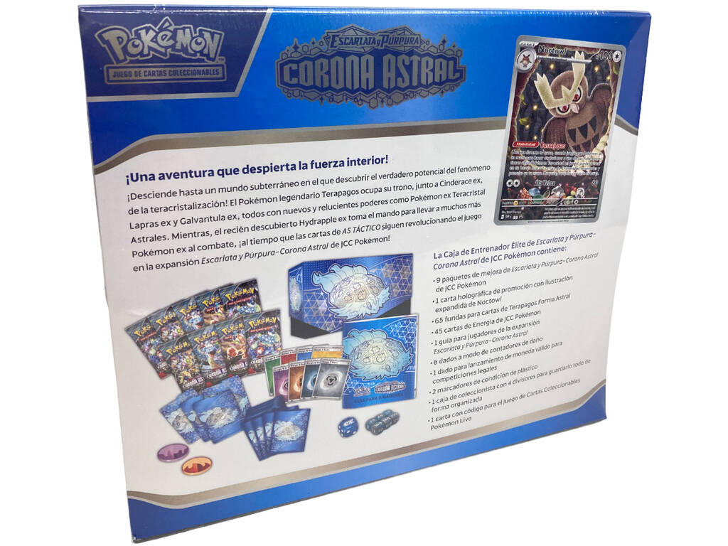 Pokémon TCG Escarlata y Púrpura Corona Astral Caja de Entrenador Élite Bandai PC50553