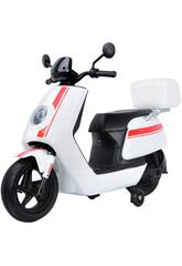 Scooter  batterie 12V blanc avec lumire