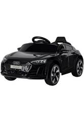 Carro Descapotvel Audi E-Tron GT Preto de 12V com Rdio Controlo