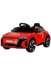 Coche Descapotable Audi E-Tron GT Rojo de 12V con Radio Control