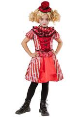 Costume da clown da incubo Bambina taglia M