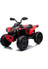 Quad a batteria rossa da 12V con Auto Radiocomandata e Luci