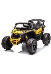 Carro Descapotvel Buggy Maverick Amarelo de 24V com Controlo Remoto