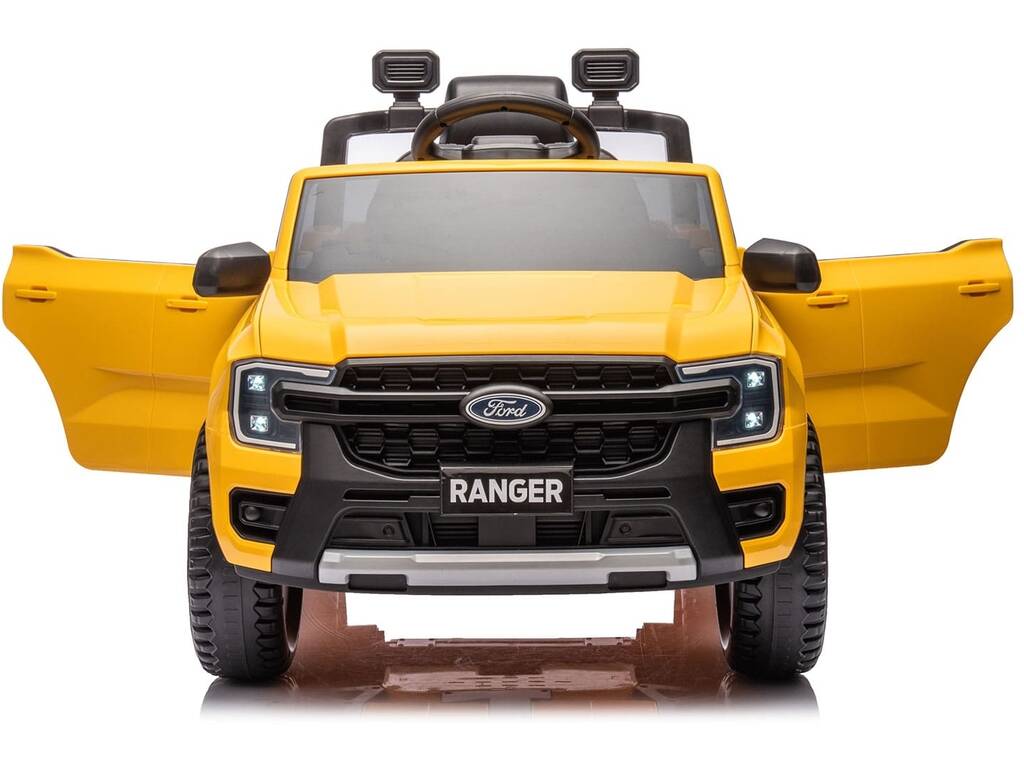 Coche Descapotable Ford Ranger Amarillo de 12V con Radio Control