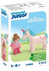 Playmobil Junior Figura Menina e Unicrnio 71893