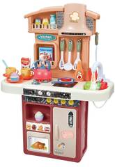 Cuisine Junior Chef avec robinet d'eau, lumière, sons et accessoires