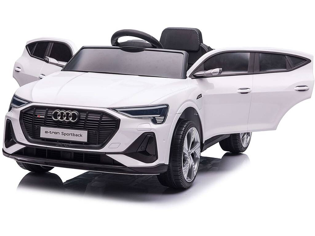 Coche Descapotable Audi E-Tron Sportback Blanco de 12V con Radio Control