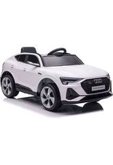 Audi E-Tron Sportback Blanc Voiture Dcapotable 12V avec Radiocommande