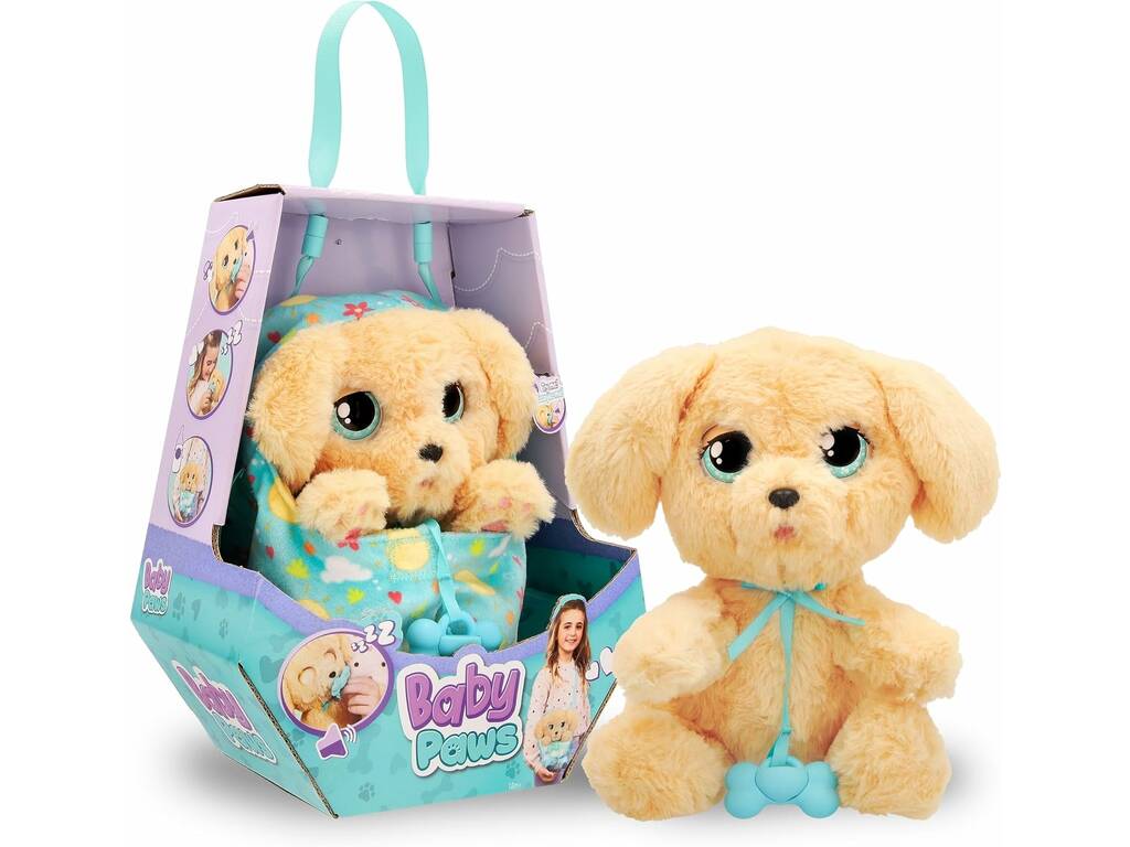 Jouet peluche interactif Baby Paws Labrador