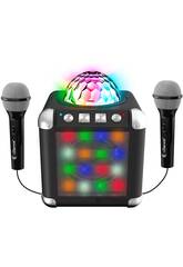 IDance Karaoke Con 2 Micrófonos, Luces Led y Disco Ball Cefa Toys 360