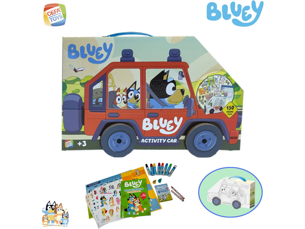 Bluey Activity Car con 150 Piezas Cefa Toys 21913