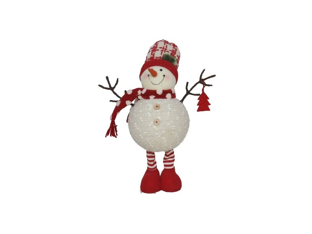 Figura Boneco de Neve Rex de 28x18x46 cm com Luz LED