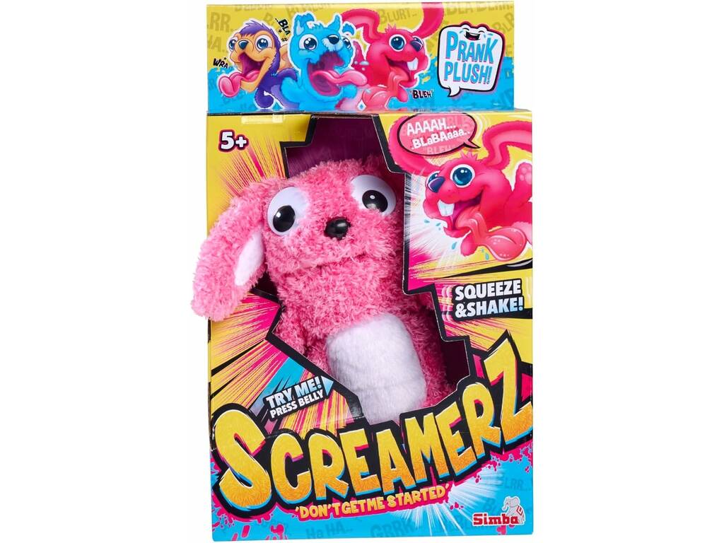 Screamerz Peluche Gritón Conejo Rosa