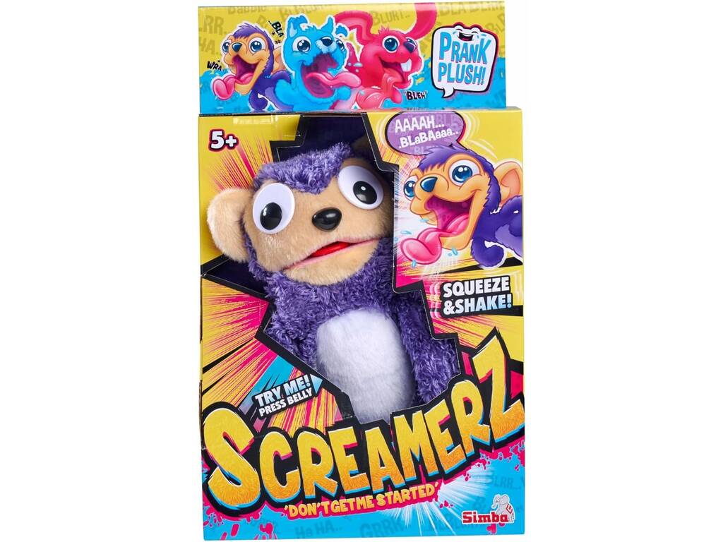 Screamerz Peluche Gritón Mono Violeta