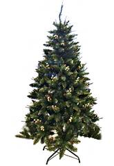 Albero di Natale con decorazione d'oro da 120 cm con 318 Punte