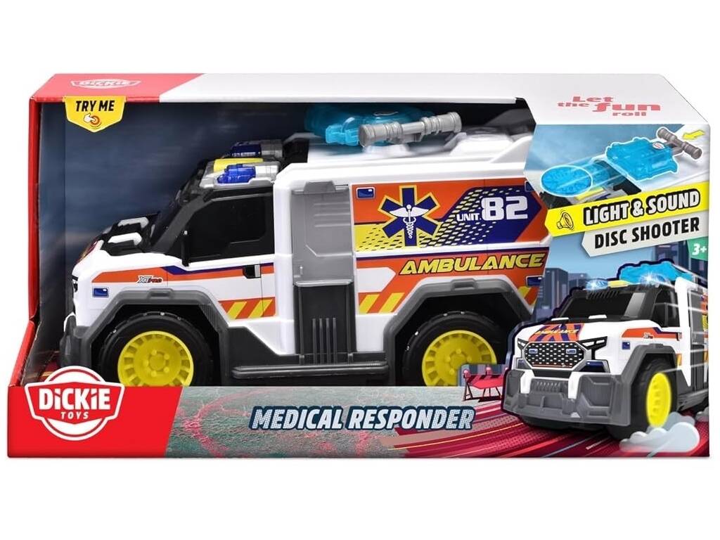 Ambulancia Medical Responder con Luz, sonidos y Lanzadiscos