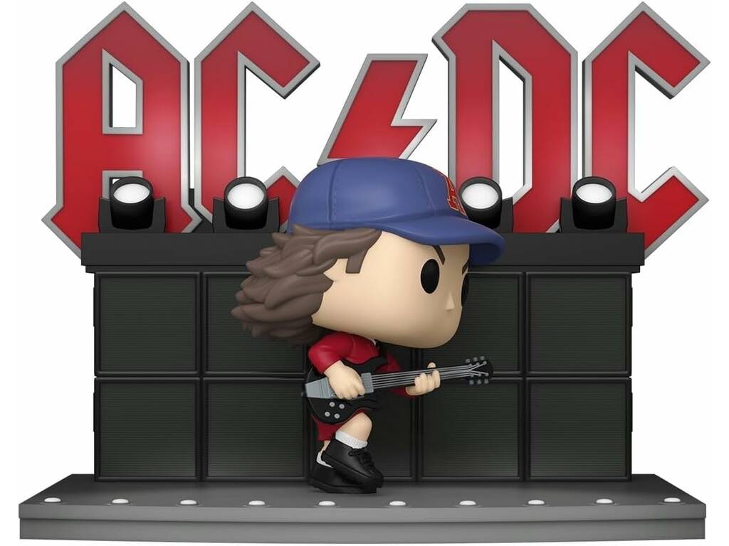 Funko Pop Moment AC/DC Figura Angus Young con Escenario 79803