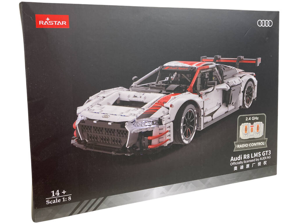 Audi R8 LMS GT3 Blanco Radio Control 1:8 Construible de 3322 Piezas