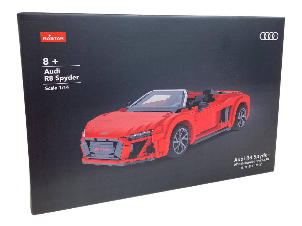 Audi R8 Spyder Rojo 1:14 Construible de 1440 Piezas