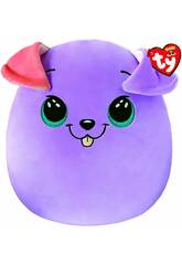 TY Squishy Beanies Peluche Chien Violet de 30 cm