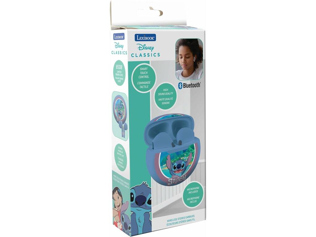 Stitch Auriculares Inalámbricos con Estuche de Carga Lexibook HPBT05D