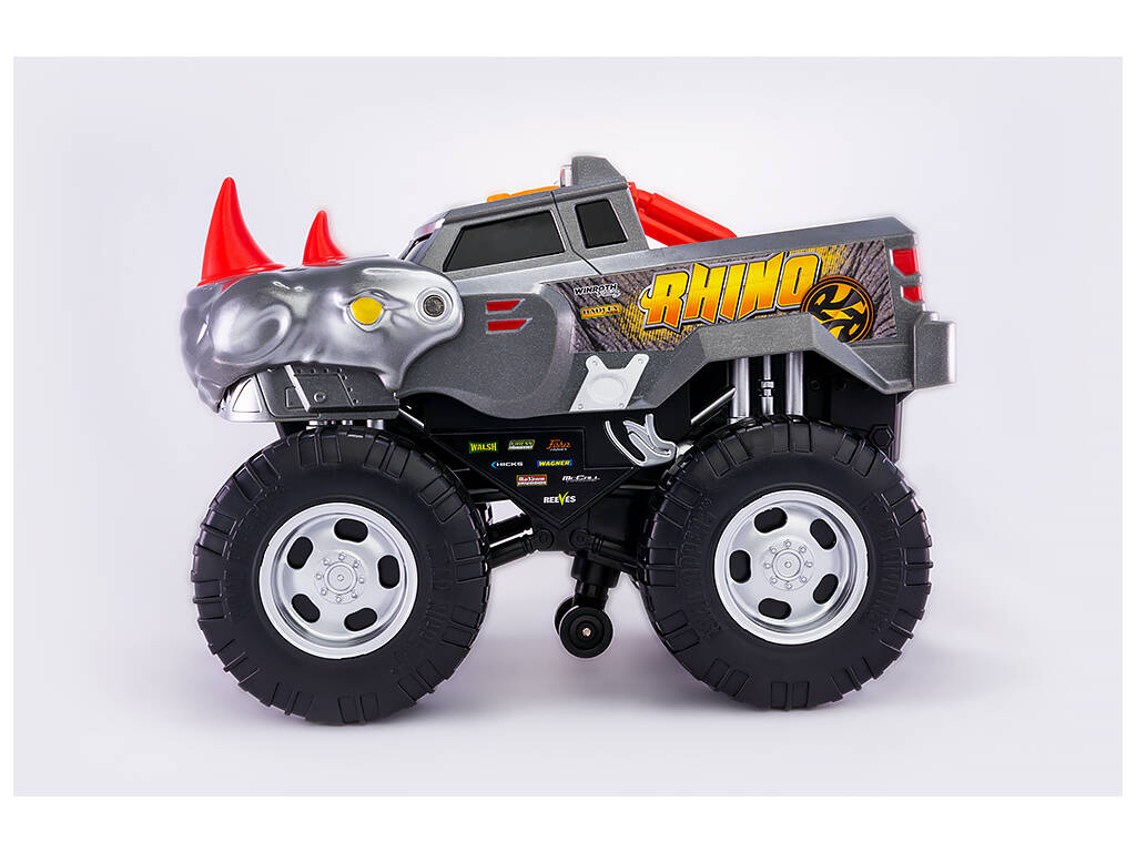 Road Rippers Carro Wheelie Monsters Rhino Cinzento com Luz e Sons