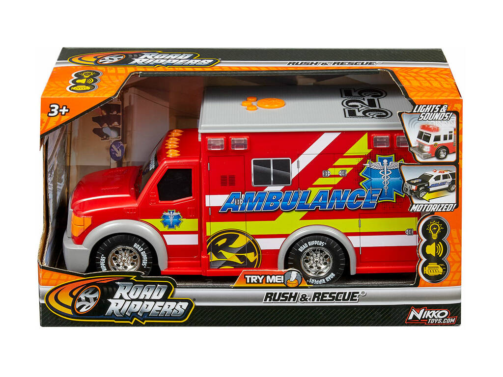 Road Rippers Rush & Rescue Ambulance Car avec son et lumière