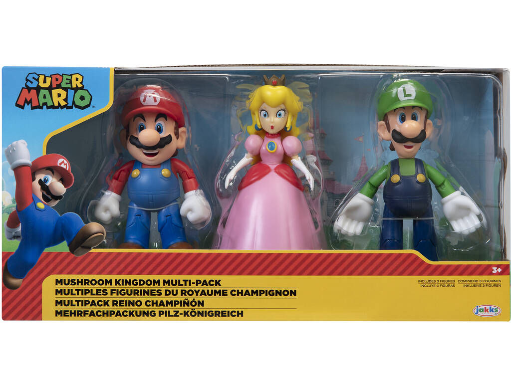 Super Mario Multipack Regno dei Funghi con 3 figure da 10 cm