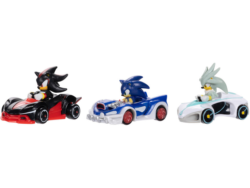 Sonic The Hedgehog Pack 3 veicoli in metallo