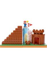 Jeu de niveaux complet Super Mario avec figurine et pices interactives