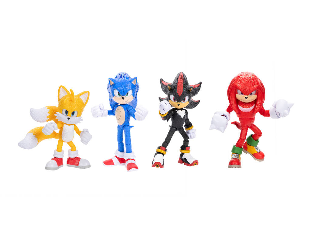 Sonic The Hedgehog 3 Pack 4 Figuras de Acción de 14 cm