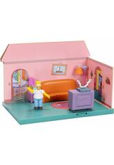 Diorama de salon Les Simpsons avec figurine Homer et accessoires