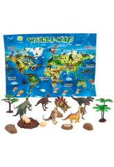 Jeu de dinosaures du monde animal avec 19 pices