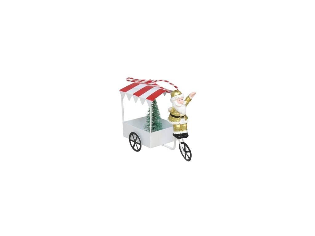 Tricycle avec Père Noël suspendu 10x9 cm