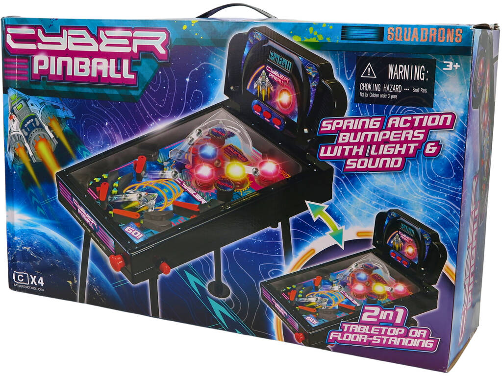 Pinball Cyber 2 en 1 con Luz y Sonidos